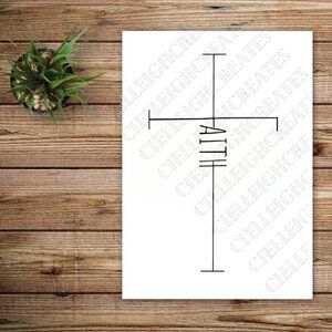 *2 for $20* Faith Cross vinyl decal sticker Handcrafted
